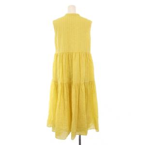 FOXEY NEW YORK 24SS サラサラドレス フレアワンピース 38 イエロー