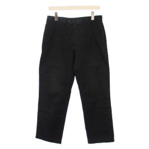 ヨウジヤマモト スラックスパンツ ジップフライ ワンカラー 無地 3 黒 ブラック /BB