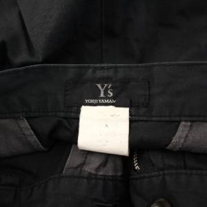 Y's ヨウジヤマモト スラックスパンツ ジップフライ ワンカラー 無地 3 黒 ブラック /BB