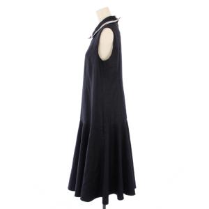 FOXEY NEW YORK リーブルドレス フレアワンピース 38 ネイビー