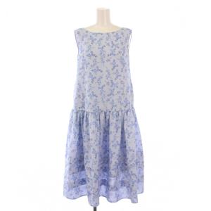 ジャルディーノボタニカ フレアワンピース 38 ライトブルー
