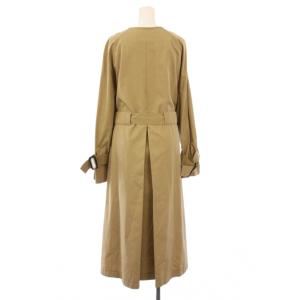 ADORE コンパクトコットンノーカラーコート アウター ロング丈 ベルト 38 ベージュ 531-0152230