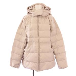 23AW ライトタフタショートダウンジャケット アウター ショート丈 ジップアップ フード 5 ピンクグレー