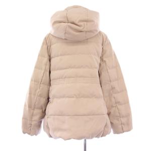 KUMIKYOKU 組曲 23AW ライトタフタショートダウンジャケット アウター ショート丈 ジップアップ フード 5 ピンクグレー