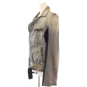 DIESEL ジャケット コットン ジップアップ ベルト M グレー ネイビー T10100382 /TK