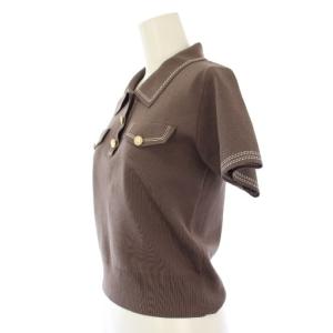 JILL by JILLSTUART 25AW ステッチポロニット 半袖 FR 茶 125-5270054 /TK