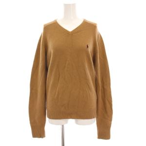 ニット セーター Vネック ウール 長袖 S ベージュ KR-RL-IA-1401 /YM