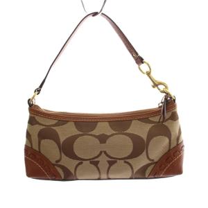 COACH ハンドバッグ シグネチャー キャンバス レザー ブラウン ベージュ 6899 /YM