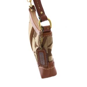 COACH ハンドバッグ シグネチャー キャンバス レザー ブラウン ベージュ 6899 /YM