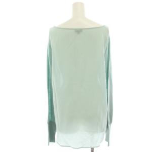 JOSEPH セットアップ ニットベスト ウール ブラウス シャツ プルオーバー 長袖 切替 レイヤード M 水色 ライトブルー