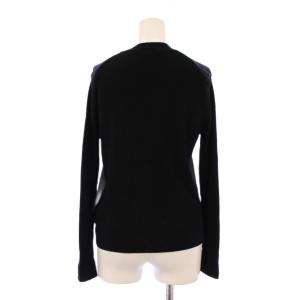 PS Paul Smith 23AW ニットカーディガン 長袖 Vネック リブ 切替 ウール M 黒 ブラック /BB