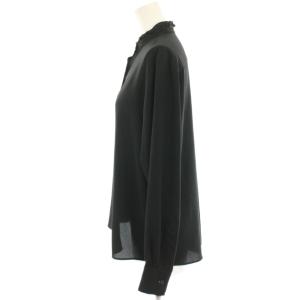 PS Paul Smith フリルカラーシャツ ブラウス シアー 長袖 40 黒 ブラック BLPSIS0047 /HN