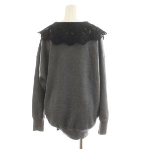 Spick&Span レースカラー2WAYプルオーバー ニット セーター 長袖 つけ襟 グレー 21-080-200-4230-3-0