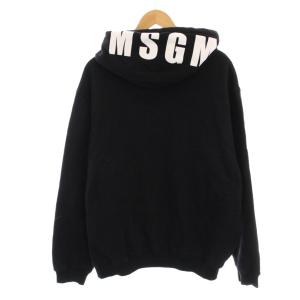 MSGM プルオーバーパーカー スウェット 長袖 XL 黒 ブラック 裏起毛 2541MDM68 /YM