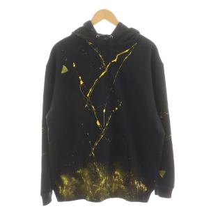 プルオーバーパーカー 長袖 ONE 黒 ブラック ペイント加工 848777-085T3 /RR