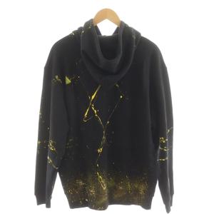 NOID プルオーバーパーカー 長袖 ONE 黒 ブラック ペイント加工 848777-085T3 /RR