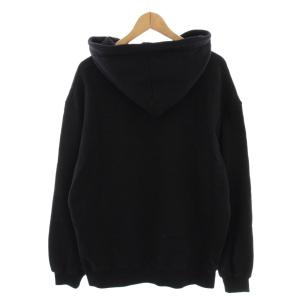 MSGM キャットプリント プルオーバー パーカー スウェット 長袖 S 黒 ブラック 裏起毛 2741MDM161