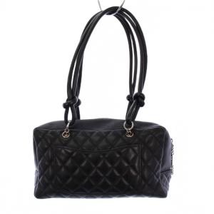 CHANEL カンボンライン ボーリングバッグ ブラック 9番台