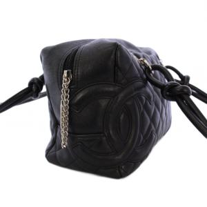 CHANEL カンボンライン ボーリングバッグ ブラック 9番台