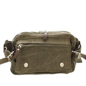 ウエストポーチ ボディバッグ キャンバス カーキ /G