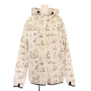 ムーミン ジップアップパーカー ジャケット アウター フード イラスト 総柄 4 ライトグレー /BB