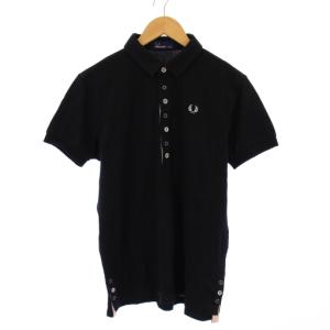 KNIT POLO SHIRT ニットポロシャツ 半袖 ロゴ L ブラック FZ1826 /KH