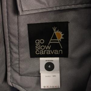 go slow caravan マウンテンパーカ ジャケット ジップアップ ロゴ刺繍 ナイロン 4 黒 /BM
