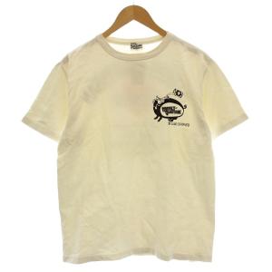 Tシャツ バックプリント 半袖 M 白 ホワイト /G