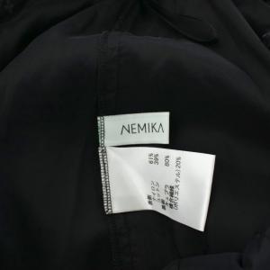 Leilian ネミカ NEMIKA ワイドパンツ クロップド カットワークレース ジップフライ 7 黒 ブラック 0901921