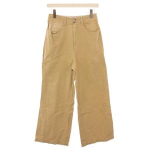 ラフィリネンチノワイドパンツ スラックス ジップフライ ワンカラー 2 ベージュ FPT24206B /BB
