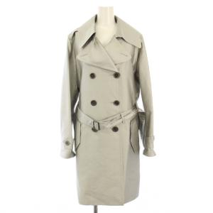 トレンチコート シルク スプリングコート 春アウター 44 シルバー FR122-887-06 /TK