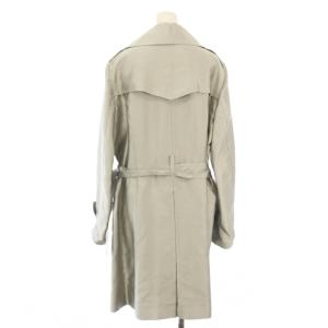 BURBERRY LONDON トレンチコート シルク スプリングコート 春アウター 44 シルバー FR122-887-06 /TK