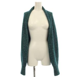 変形 筒状ニット カーディガン アルパカ混 9号 緑 グリーン KS-0305684 /G