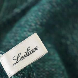 Leilian 変形 筒状ニット カーディガン アルパカ混 9号 緑 グリーン KS-0305684 /G