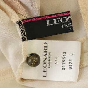 LEONARD FASHION カットソー 花柄 ブラウス 長袖 L ベージュ ピンク 0179513 /G