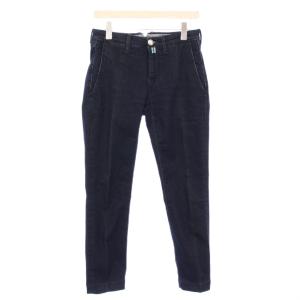 デニムパンツ ジーンズ ジップフライ ストレッチ ロゴパッチ 29 紺 ネイビー /BB