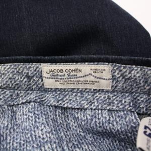 JACOB COHEN デニムパンツ ジーンズ ジップフライ ストレッチ ロゴパッチ 29 紺 ネイビー /BB