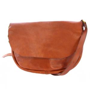 organ ゴートベーシック フラップショルダーバッグ レザー ワンカラー 茶 ブラウン /BB