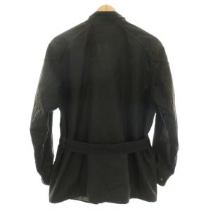 Belstaff トライアルマスターモーターサイクルジャケット オイルドジャケット アウター ベルト 黒 ブラック /YT