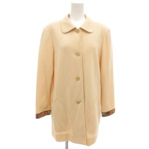 ファッション FASHION ニットコート ステンカラー 11R ショート 袖総柄 ウール アイボリー