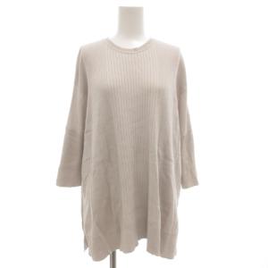 23AW LEWIS LEE  ニット カットソー 38 シルク混 七分袖 プルオーバー グレー 03-3301723