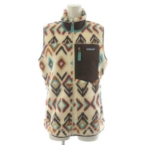 クラシック レトロ CLASSIC RETRO-X VEST フリースベスト 総柄 ジップアップ XS