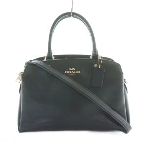 リリー キャリーオール ショルダーバッグ ハンドバッグ クロスグレイン レザー 黒 ブラック 91493