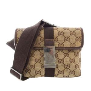 GGキャンバス ウエストバッグ ボディバッグ ベージュ 131236 /TK OH