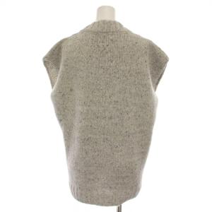 Leilian ニットベスト プルオーバー シルク混 9 グレー Vネック JK-0203738 /YM