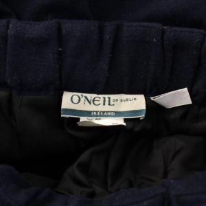 O'NEIL OF DUBLIN フレアスカート イージー タック ミモレ ロング ウエストゴム 無地 ウール I44 紺 ネイビー S265WP