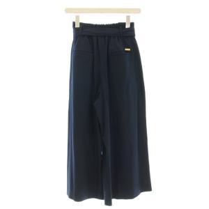 BLUE LABEL CRESTBRIDGE ワイドパンツ リボンベルト 36 ネイビー 紺 55R33-177-29 /G