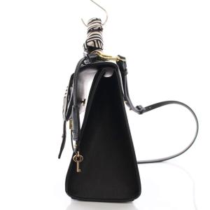 SNIDEL 25SS ロールカバーパッドロックバッグ ハンドバッグ 2WAY ショルダーバッグ 黒 ブラック SWGB251611