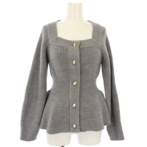 25SS ペプラムローゲージカーデプルオーバー カーディガン ニット 長袖 ONE グレー SWNT251024
