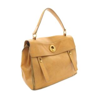 YVES SAINT LAURENT rive gauche ミューズトゥバッグ Muse Two Bag ハンドバッグ レザー 茶 ブラウン 197149 /YT
